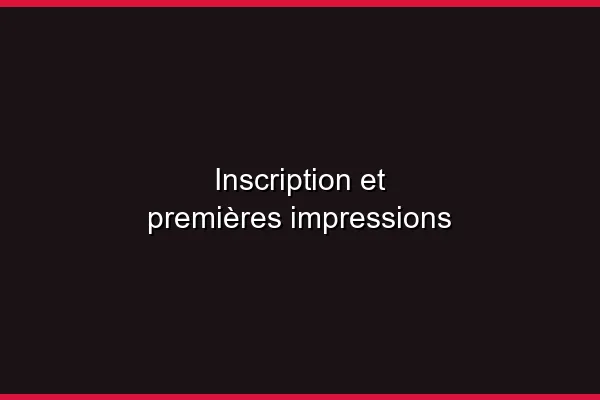 Inscription et interface